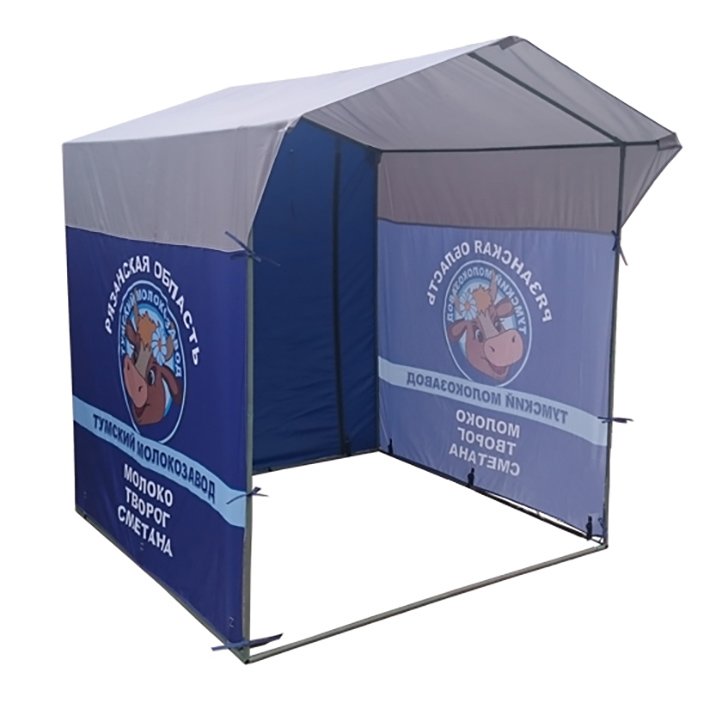 картинка Тент на палатку 1,9 x 1,9 м с логотипом с двух сторон интернет магазин